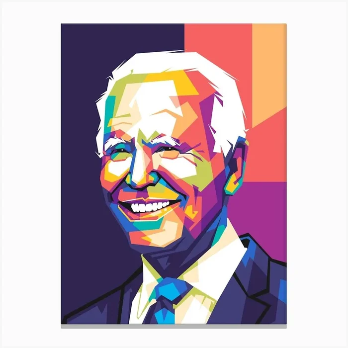 Joe Biden Wpap Canvas Print by dikasujud