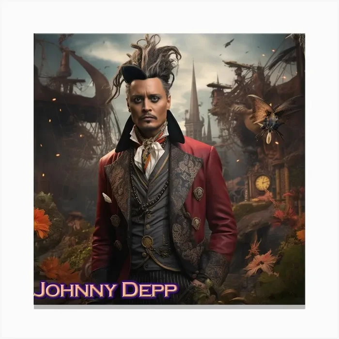 Johnny Depp 3 Canvas Print by Creating professional oil paintings out of any small idea