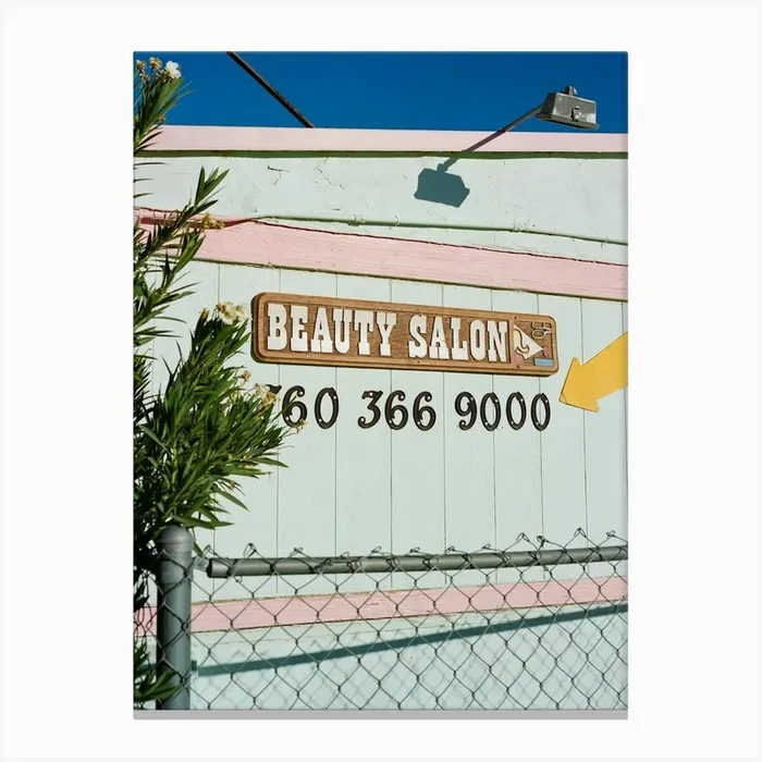 Joshua Tree Beauty Salon on Film Canvas Print by Bethany Young