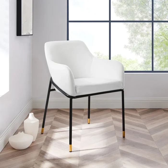 Jovie Performance Velvet Dining Armchair