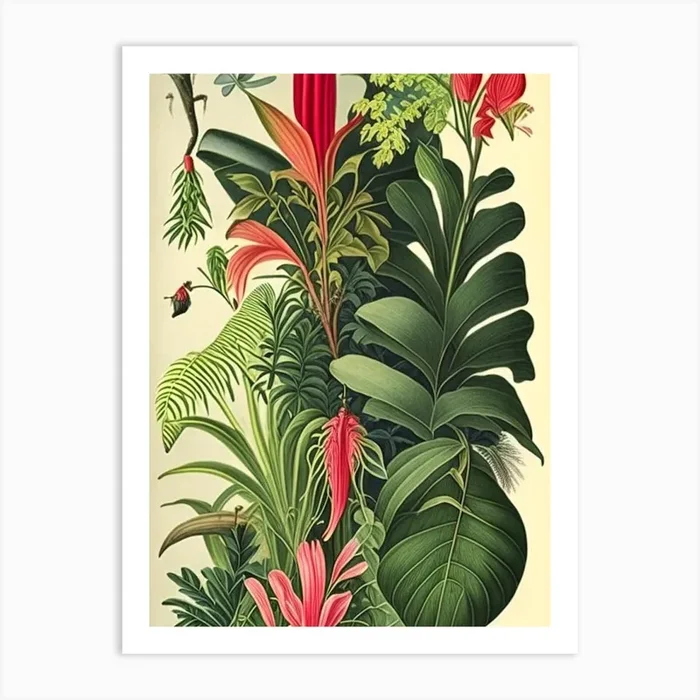 Jungle 5 Botanicals Art PrintJM by Jungle Mania