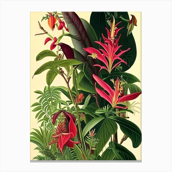 Jungle 8 Botanicals Canvas PrintJM by Jungle Mania