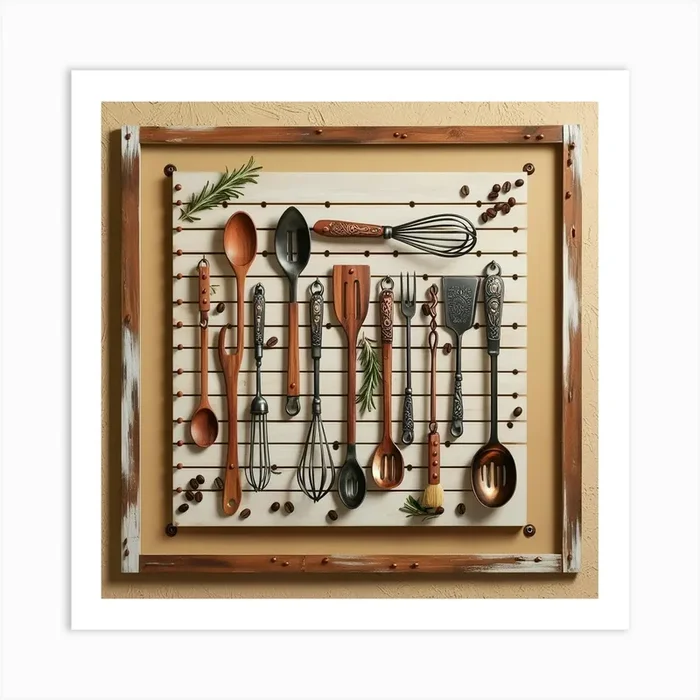 Kitchen Utensils 2 Art Print by Akki art