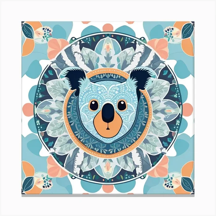 Koala Mandala Canvas PrintDD by Diggit Designs