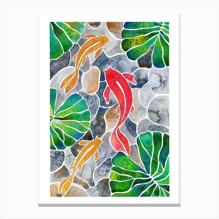 Koi Canvas Print by Giravolta
