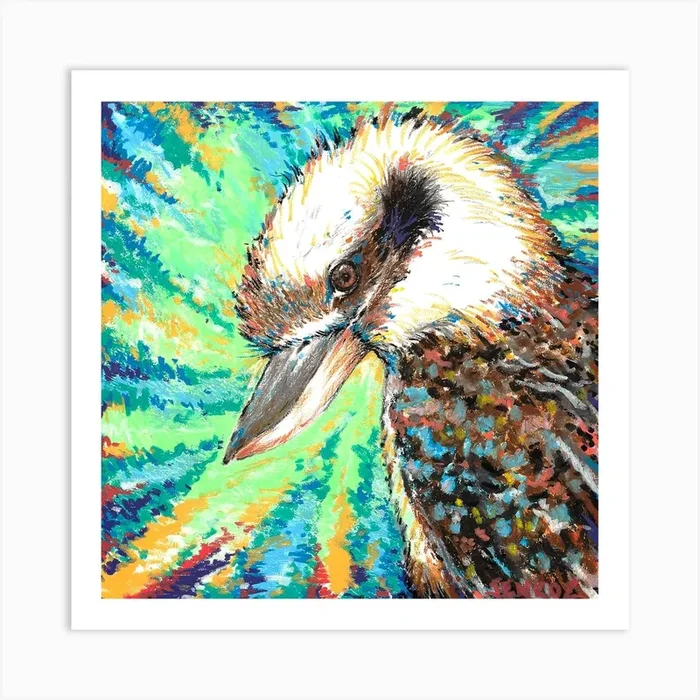 Kookaburra Stare Art Print by Jimmy (James) Jenkoz