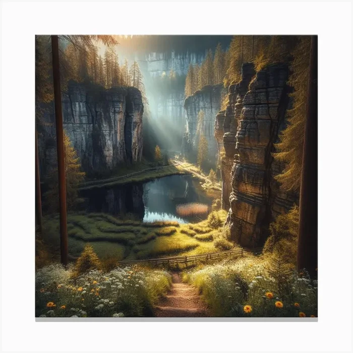 Landscape Painting Canvas PrintF by fathi