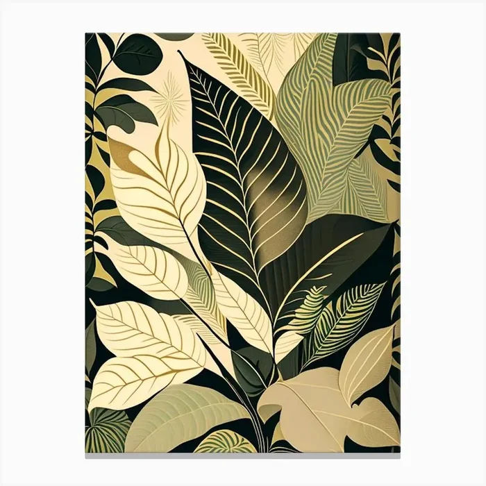 Leaf Pattern Rousseau Inspired Canvas PrintL& by Leaf & Stem Studio