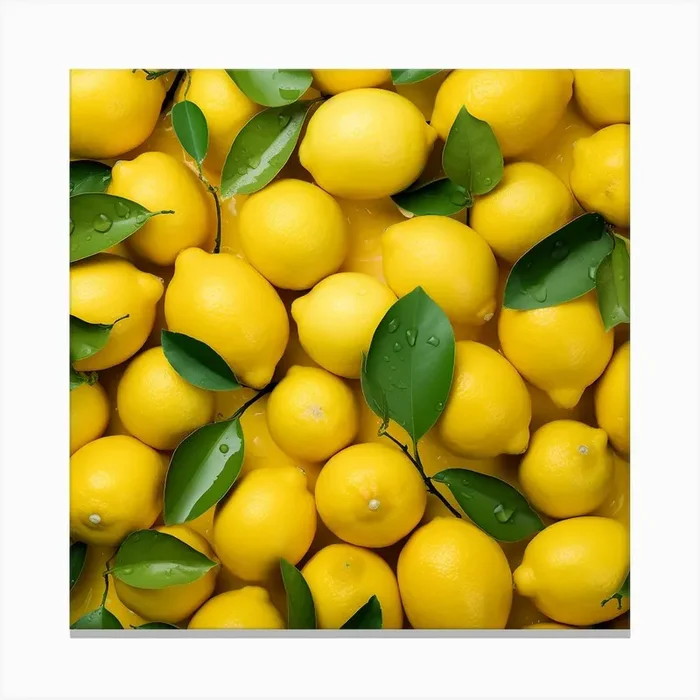 Lemons 2 Canvas Print by PaigeDesigns