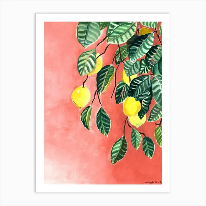 Lemons And Trees Art Print by Midnight To 6