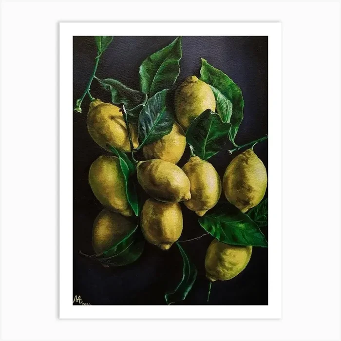 Lemons Art Print by Anna Mamonkina