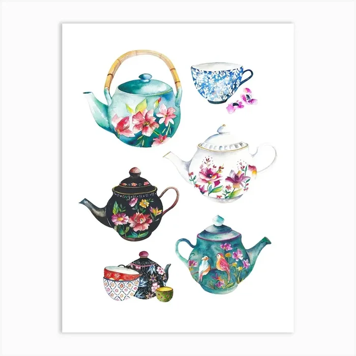 Les Theieres Art Print by Delphine Balme
