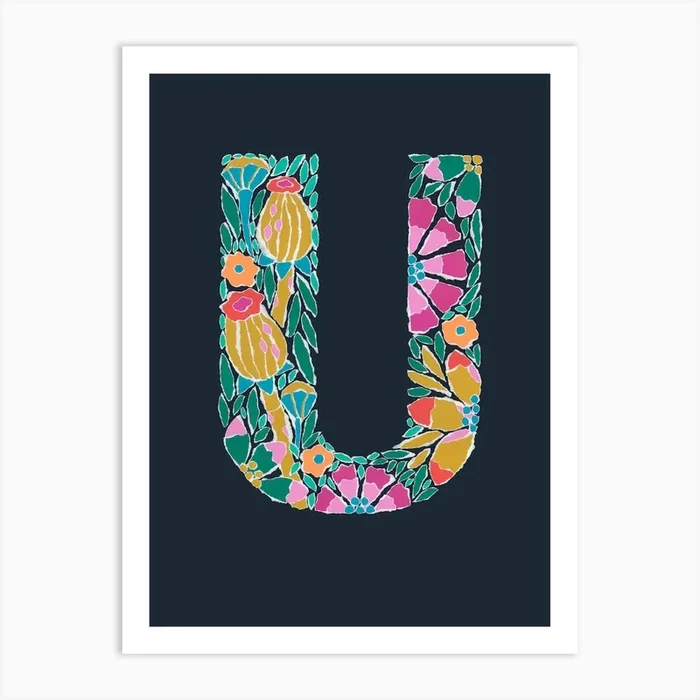 Letter U Art Print by Jessica Graham