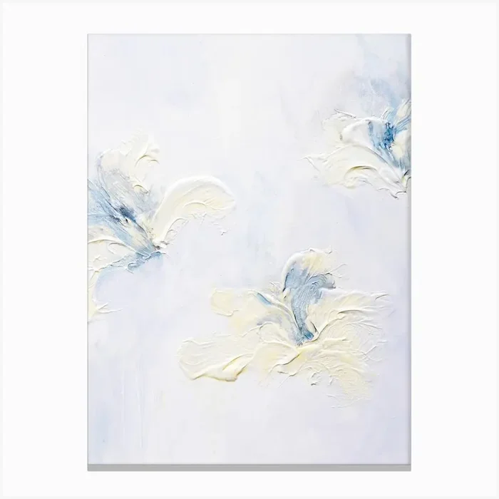 Light Yellow Flower Painting Canvas Print by Françoise Wattré