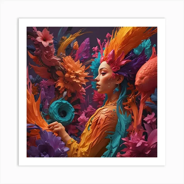 Lilies Art Print by BMAL DIGITAL WORLD