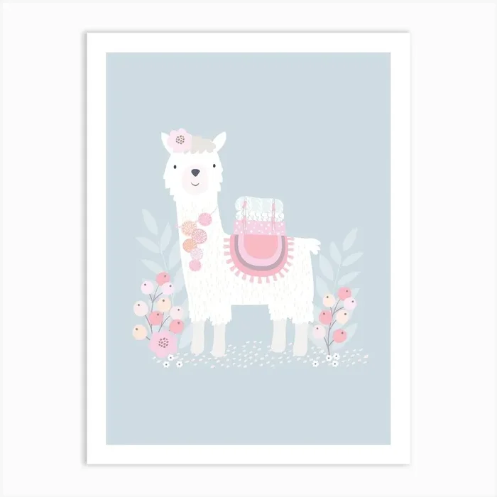 Little Llama Art Print by Klara Hawkins