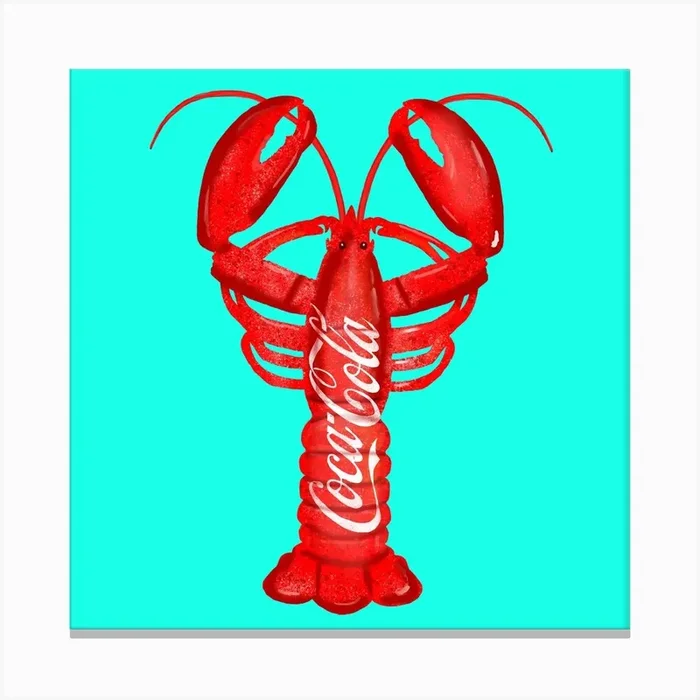 Lobster Coke Canvas Print by Magdalena Zotti