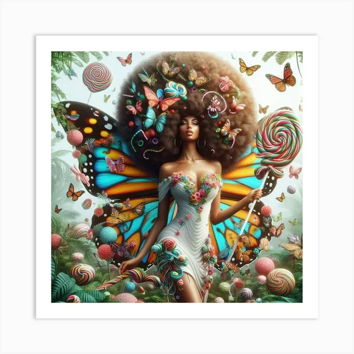 Lollipop Lady Art PrintVV by Vee Vivacious