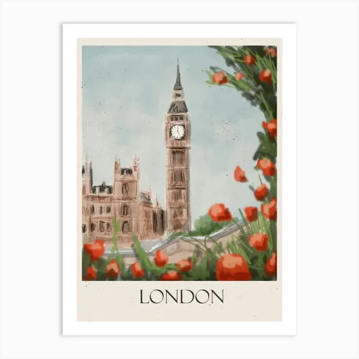 London Art Print by Indigo Rain