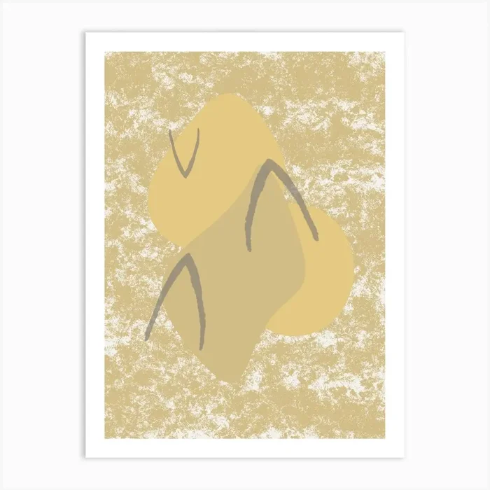 Lone Wolf In Yellow Art Print by Imaginative