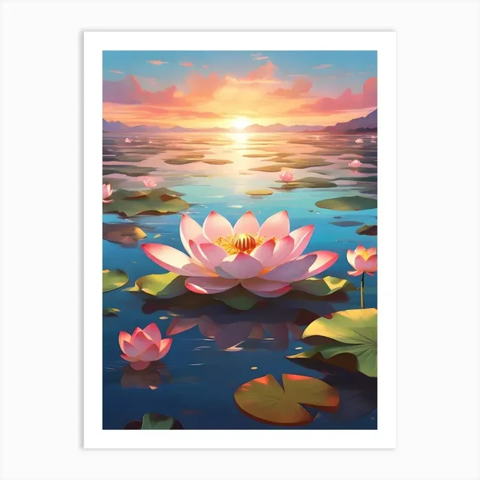 Lotus Flower 1 Art Print by Artistry Innovare