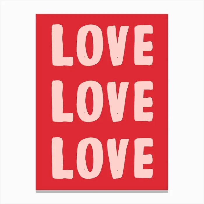 Love Love Love Canvas PrintA by Alluvion