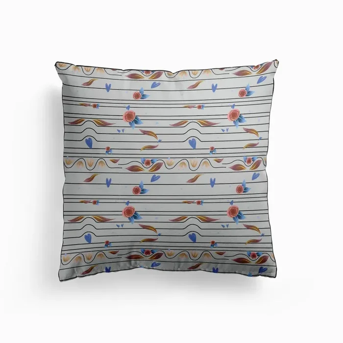 Love Strings Cushion by Jess Illustrates