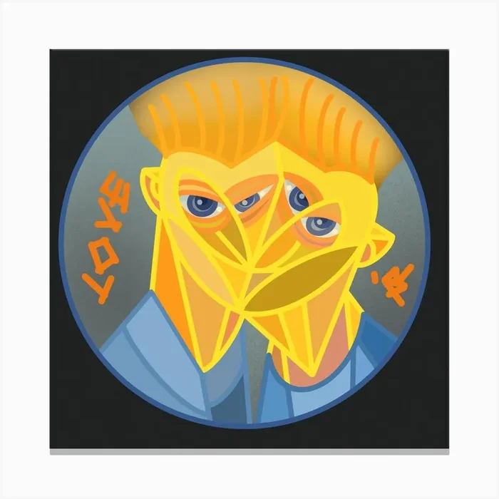 Love You Square Canvas Print by Alexandra Ramirez