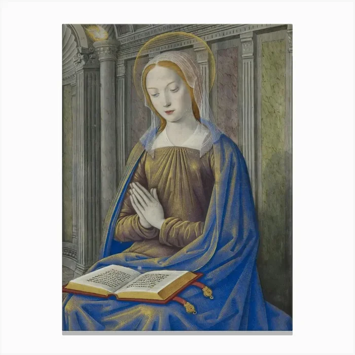 Madonna Of The Book Canvas Print by Kabo photography