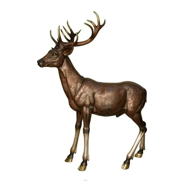 Majestic Stag Bronze Deer Statue Life Size