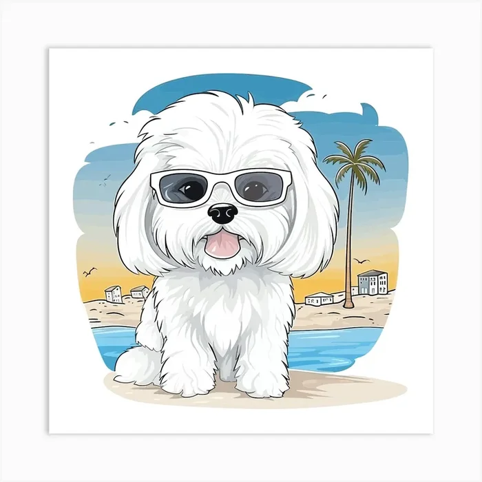 Maltese Dog Art Print by Kabo photography