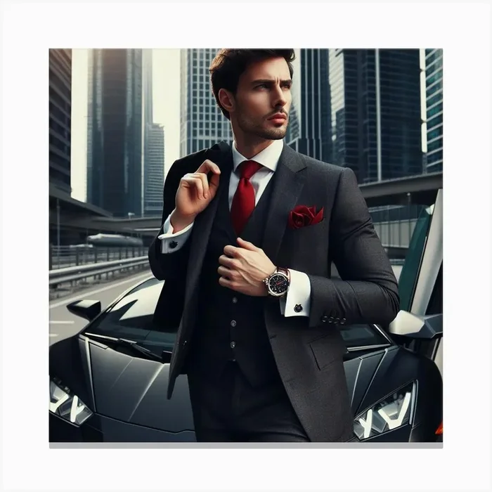 Man In A Suit Canvas PrintED by Exclusive Designs