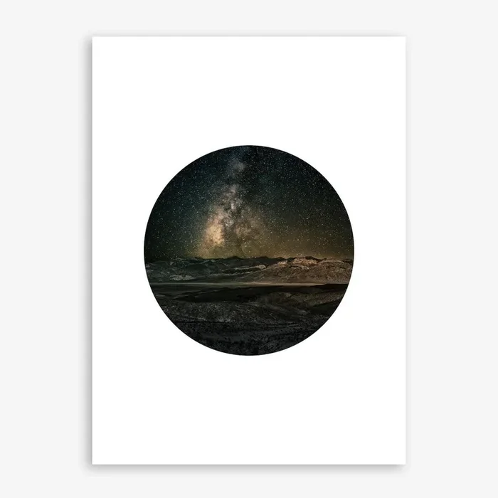 Mania Landscapes Circular 3 Death Valley (USA) Art Print by Mania Print Collection