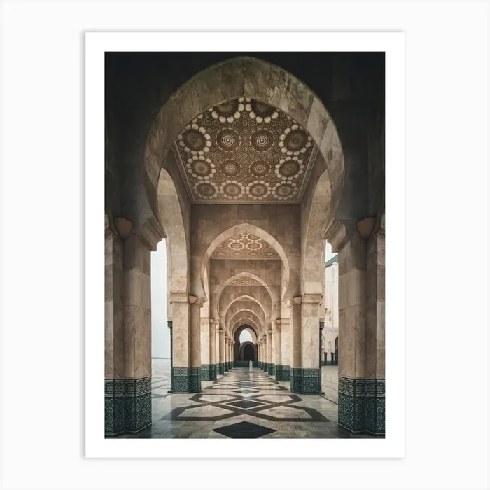 Mania Landscapes Raw 19 Mosque (Morocco) Art Print by Mania Print Collection