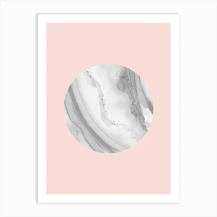 Marble circles 1 Art Print by Modern Art