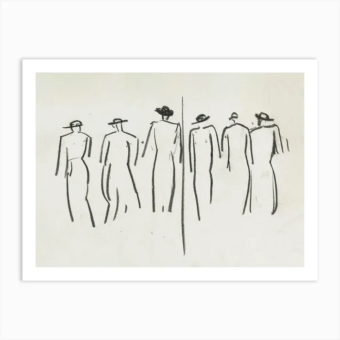 Men At Work Art PrintK by KIKIANDNIM