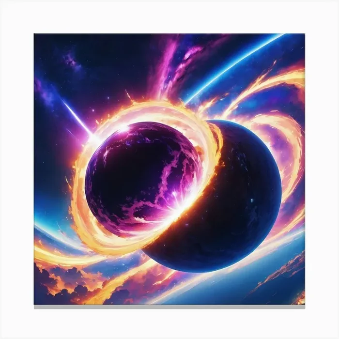 Merging of two stars Canvas PrintM by mahesh