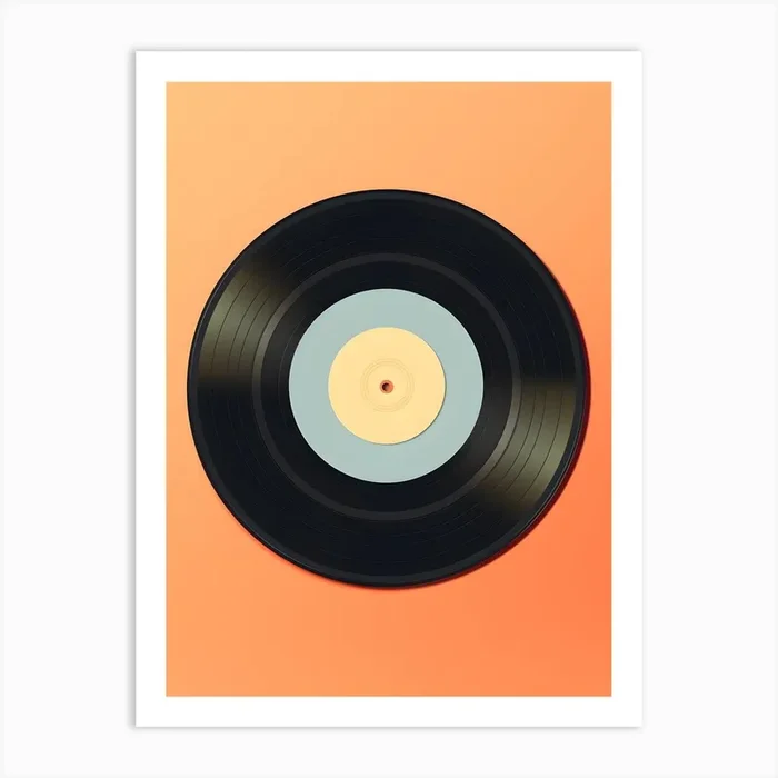 Minimal Vinyl Record Art Print by drdigitaldesign