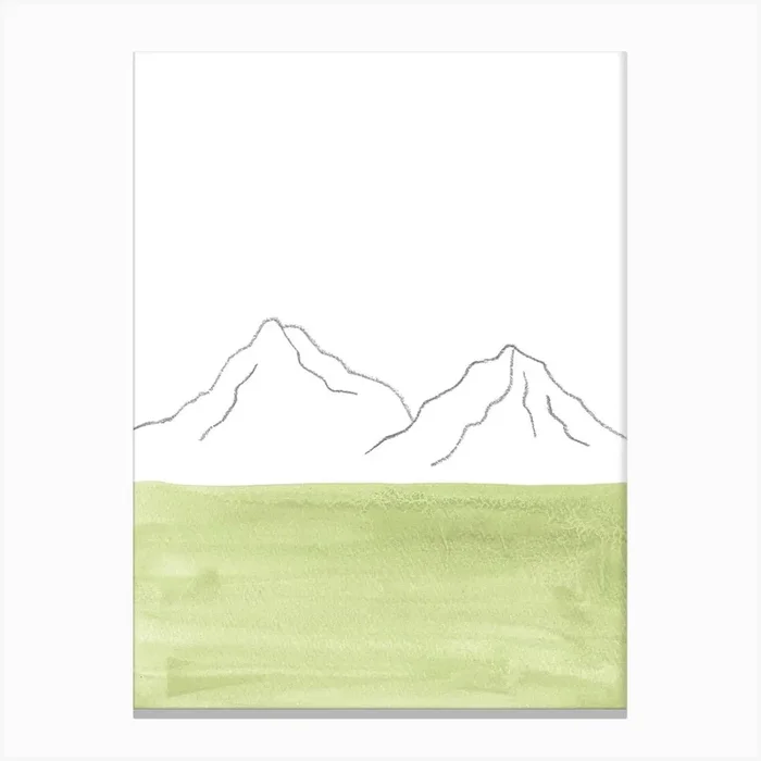 Minimalist Mountains Canvas Print by Whale’s Way
