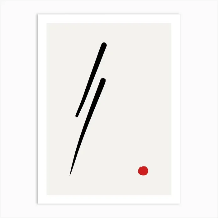 Minimalistic Calligraphy Art Print by Imaginative