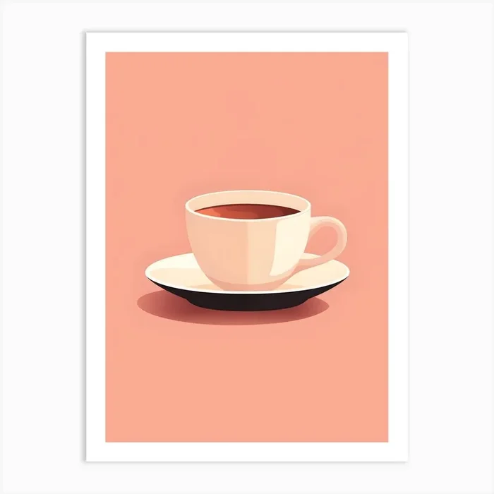 Minimalistic Cup Of Coffee 1 Art Print by drdigitaldesign