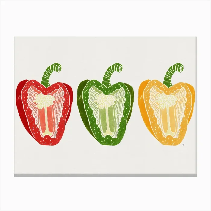 Mixed Peppers in Canvas Print by Tracie Andrews