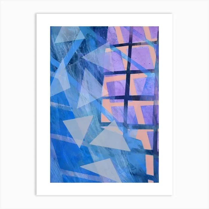 Modern Architecture Blue Art PrintGC by Geometric Collection