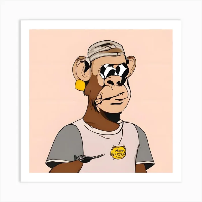Monkey With A Knife Art Print by Halloween one