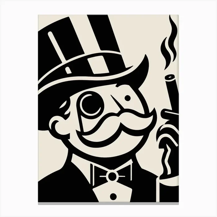 Monopoly Man Canvas Print by Andreas Magnusson
