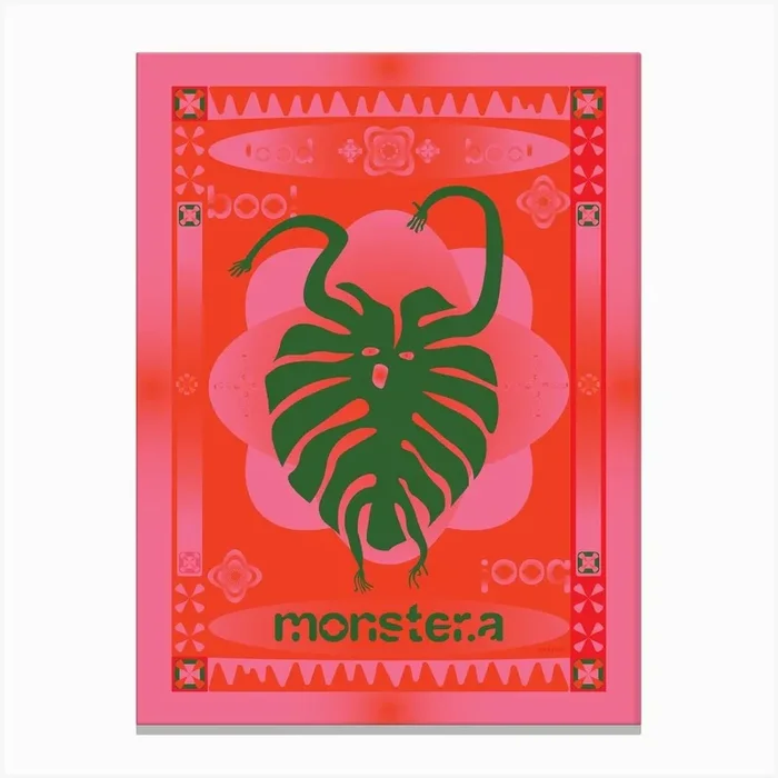 Monstera Canvas Print by GRAFISK