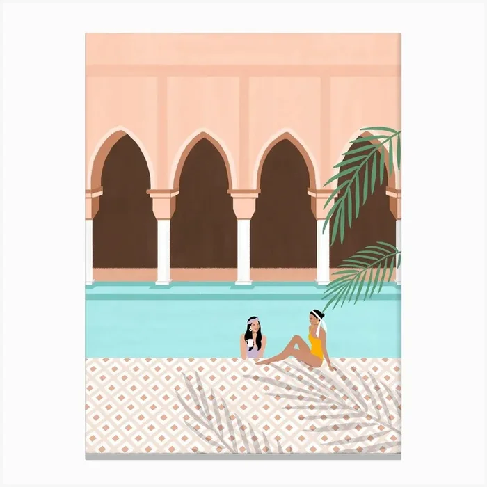Morocco Dream Marrakech Riad Canvas PrintJ by Jerriswen