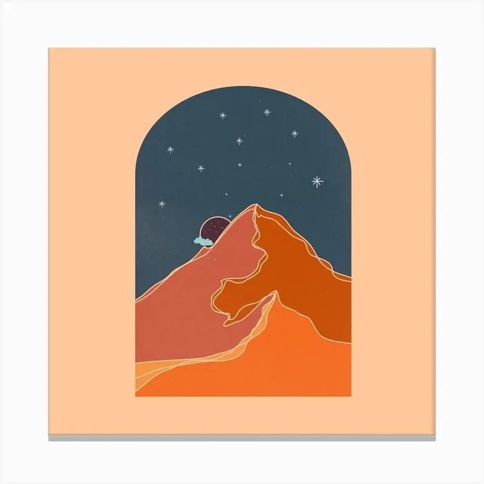 Mountain Stars Canvas Print by Lady Humaira