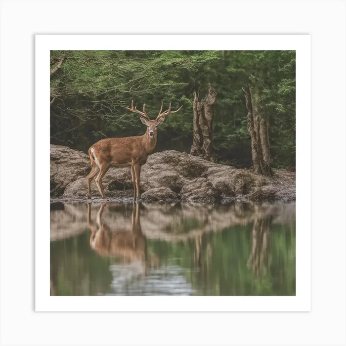 Mule Deer Art PrintAM by Abdul Malik