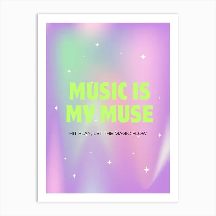 Music Is My Muse Art Print by Dreamer